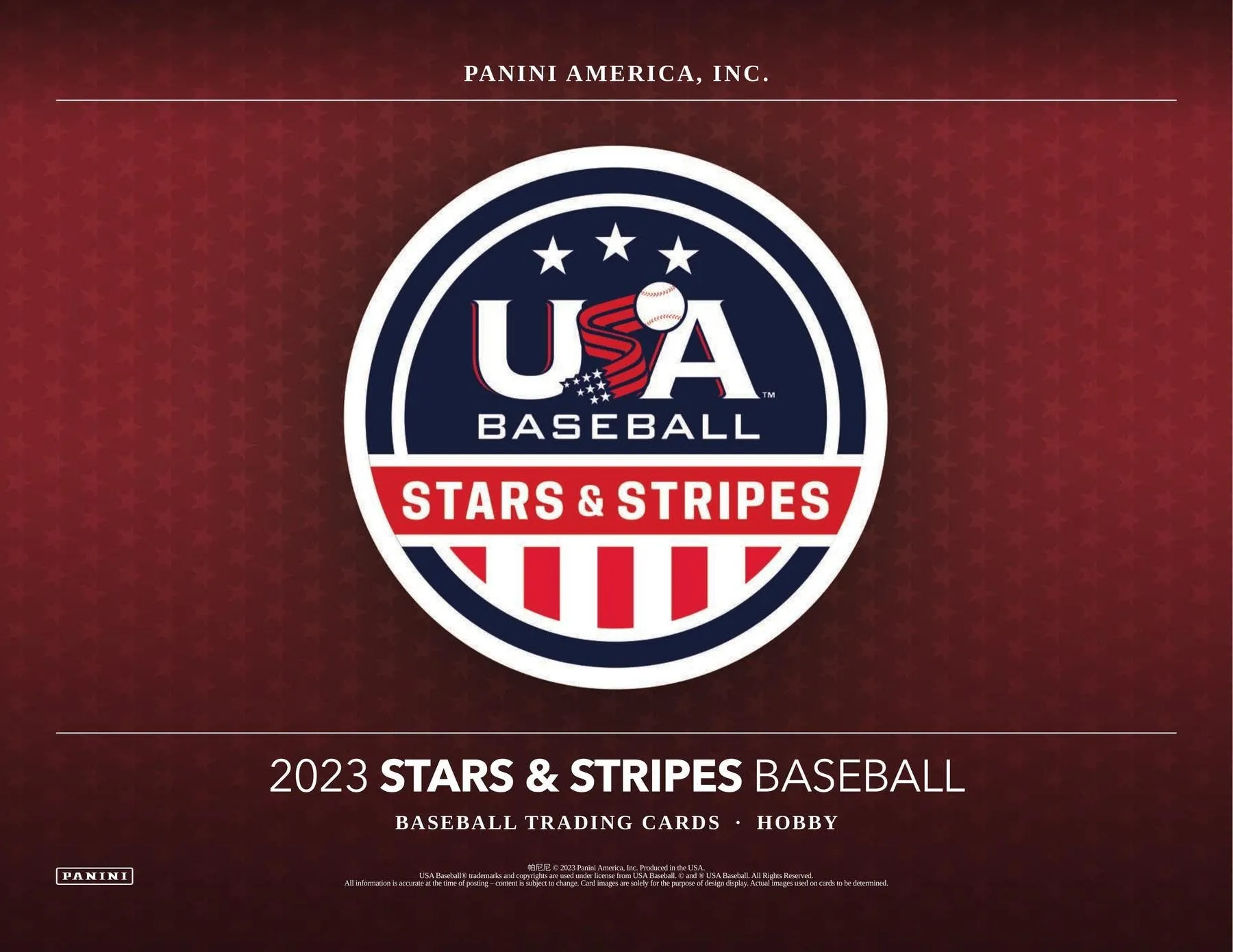 2023 Panini USA Stars & Stripes Baseball Hobby Box