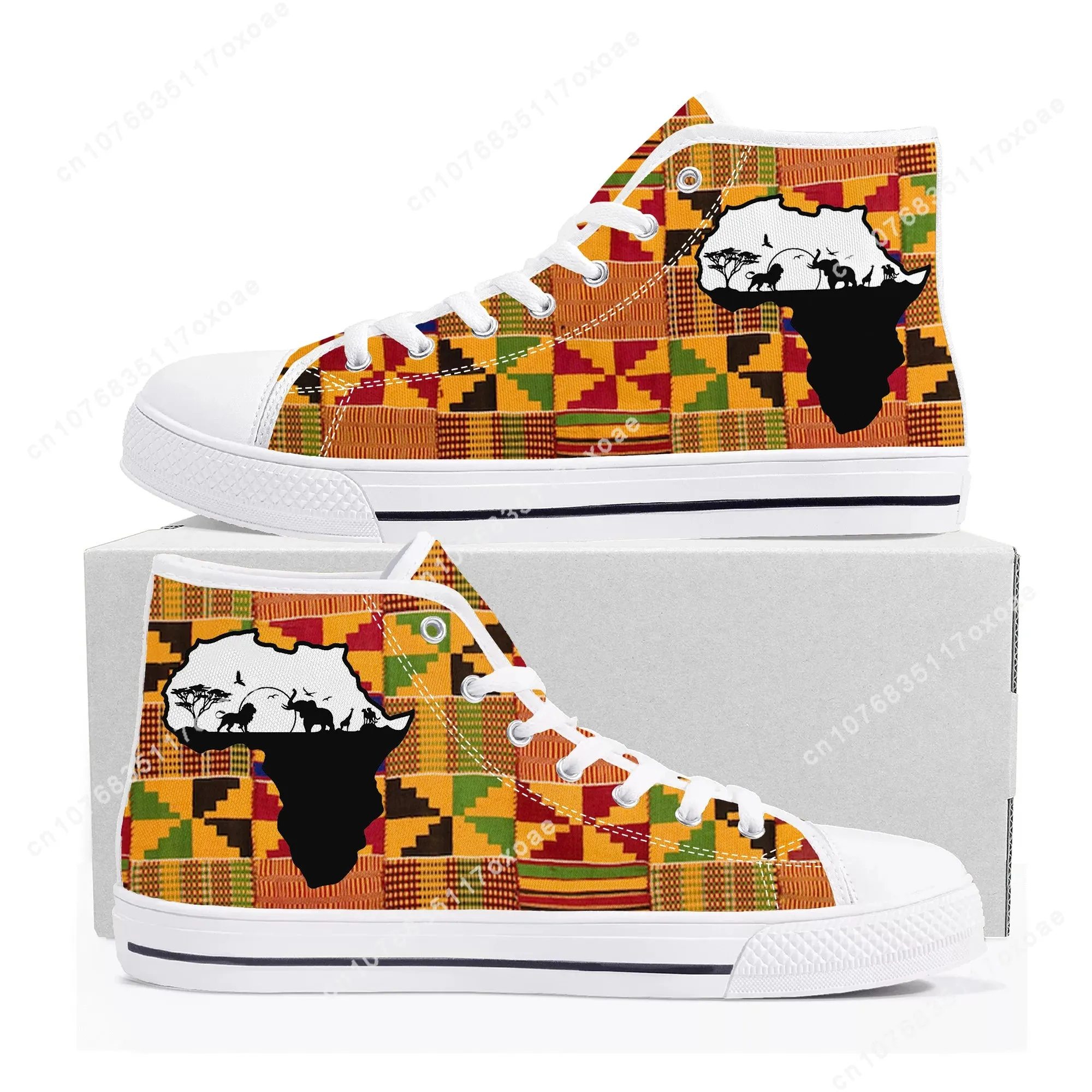 African Ethnic Culture Design High Top Sneakers