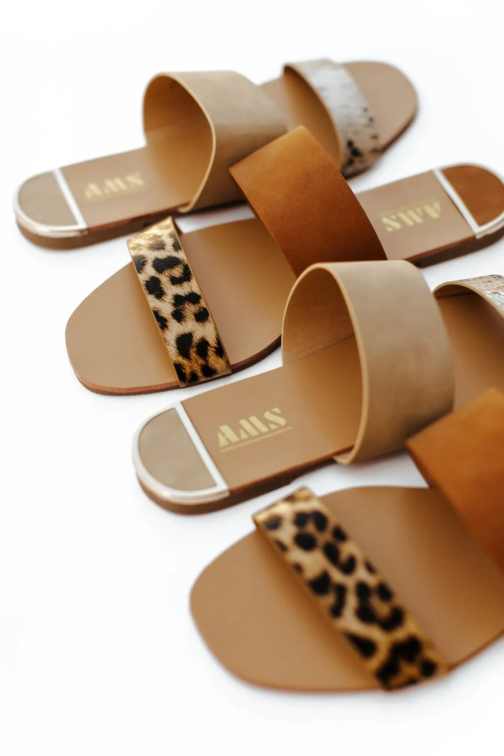 Animal Print Asymmetrical Sandals - Final Sale