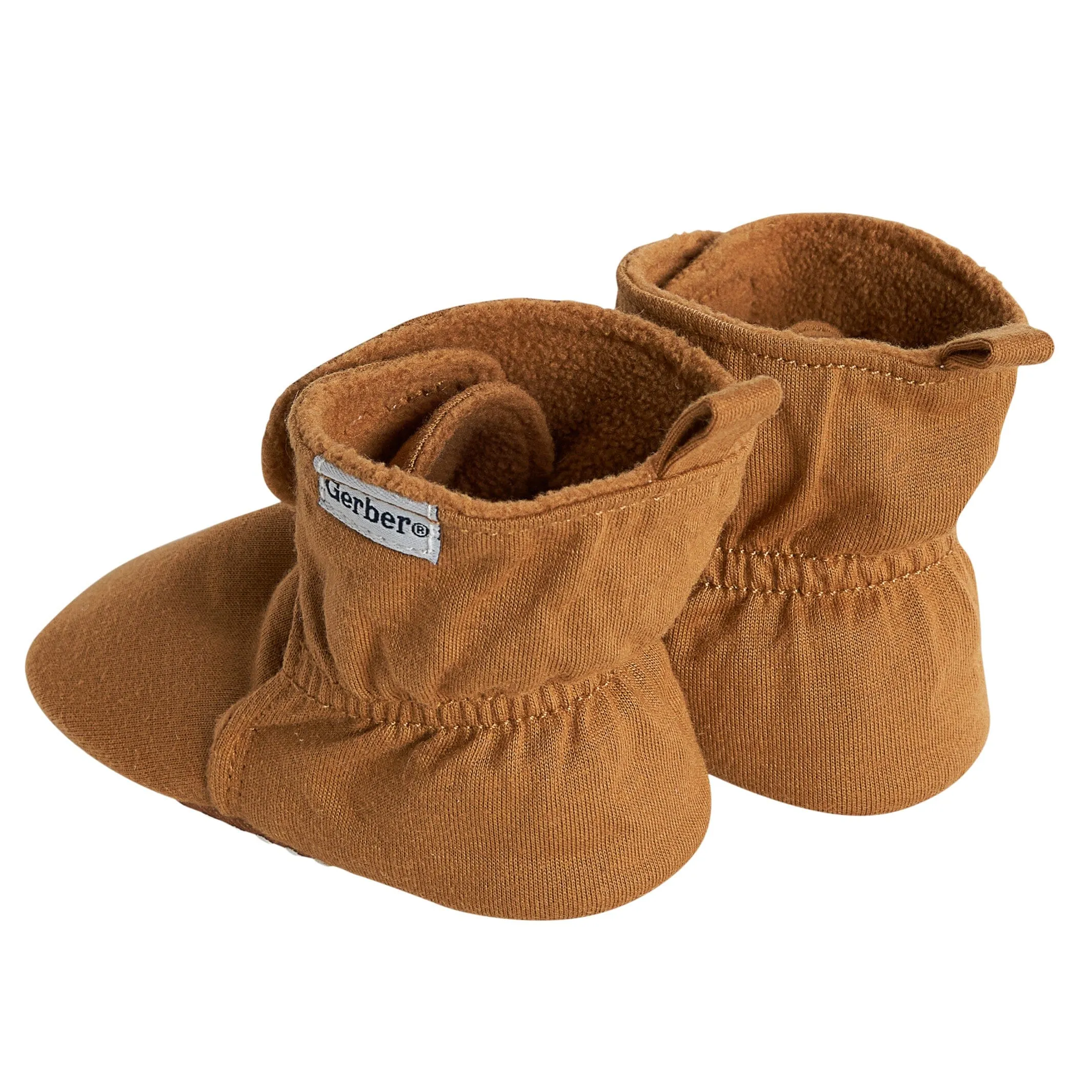 Baby Neutral Brown Soft Booties