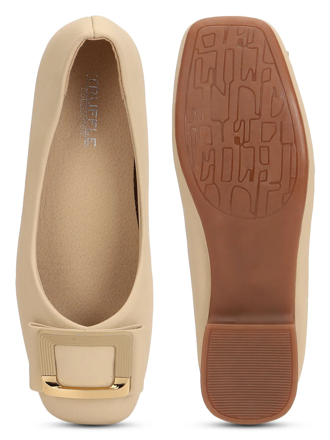 Camel Brown PU Ballerina Flats (TC-RS3632-CML)