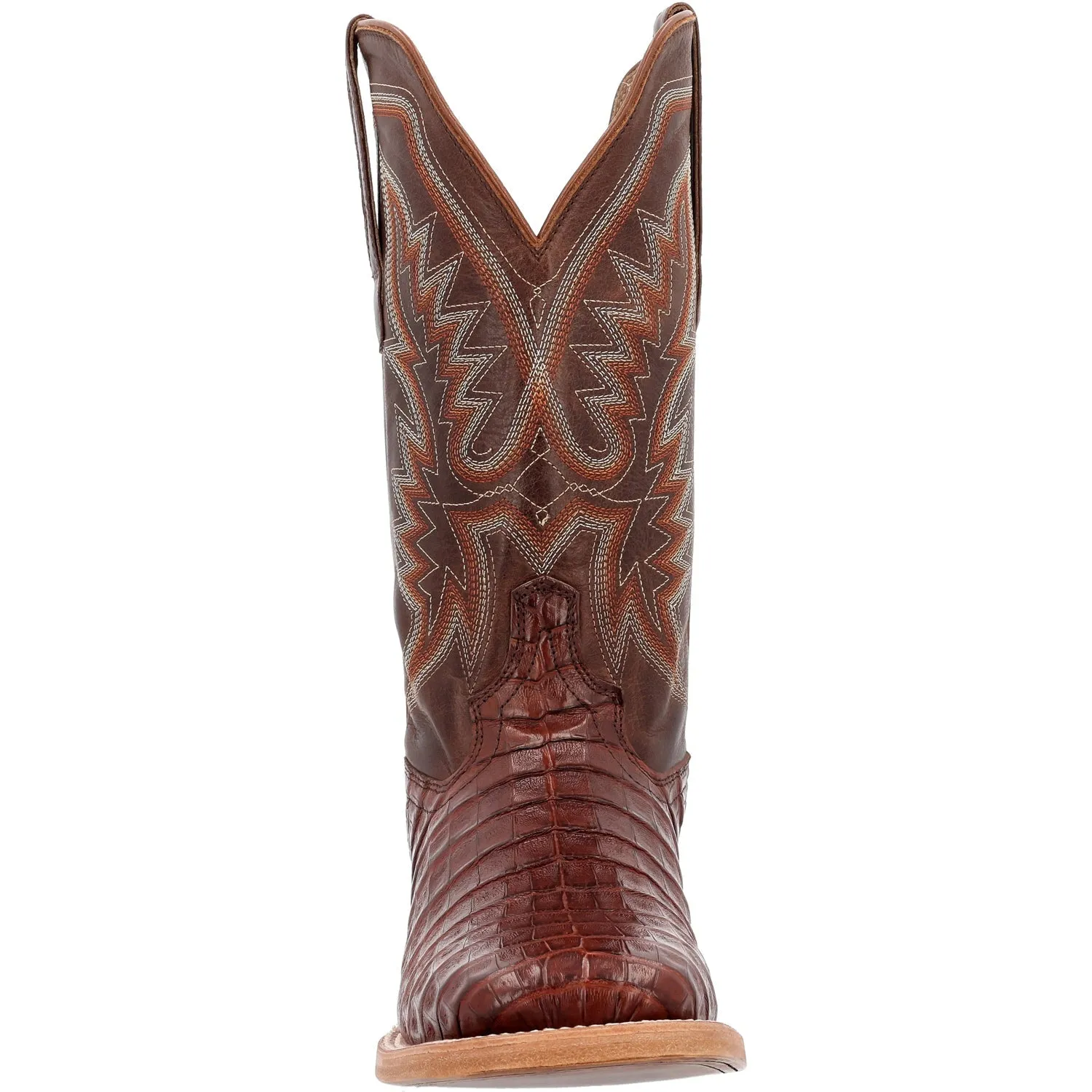 Durango Mens PRCA Western Cognac/Cigar Caiman Belly Cowboy Boots