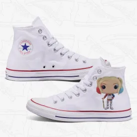 Harley Quinn Custom Converse White