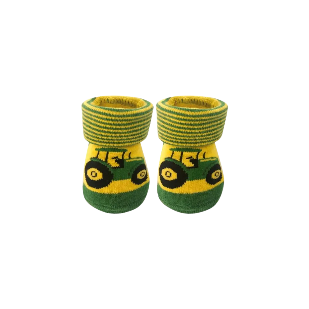 John Deere Kid's Tractor Cuff Bootie Socks