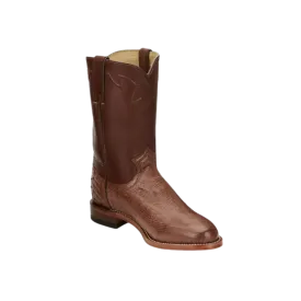 Justin Men's Greer Antique Smooth Ostrich Brown Boots