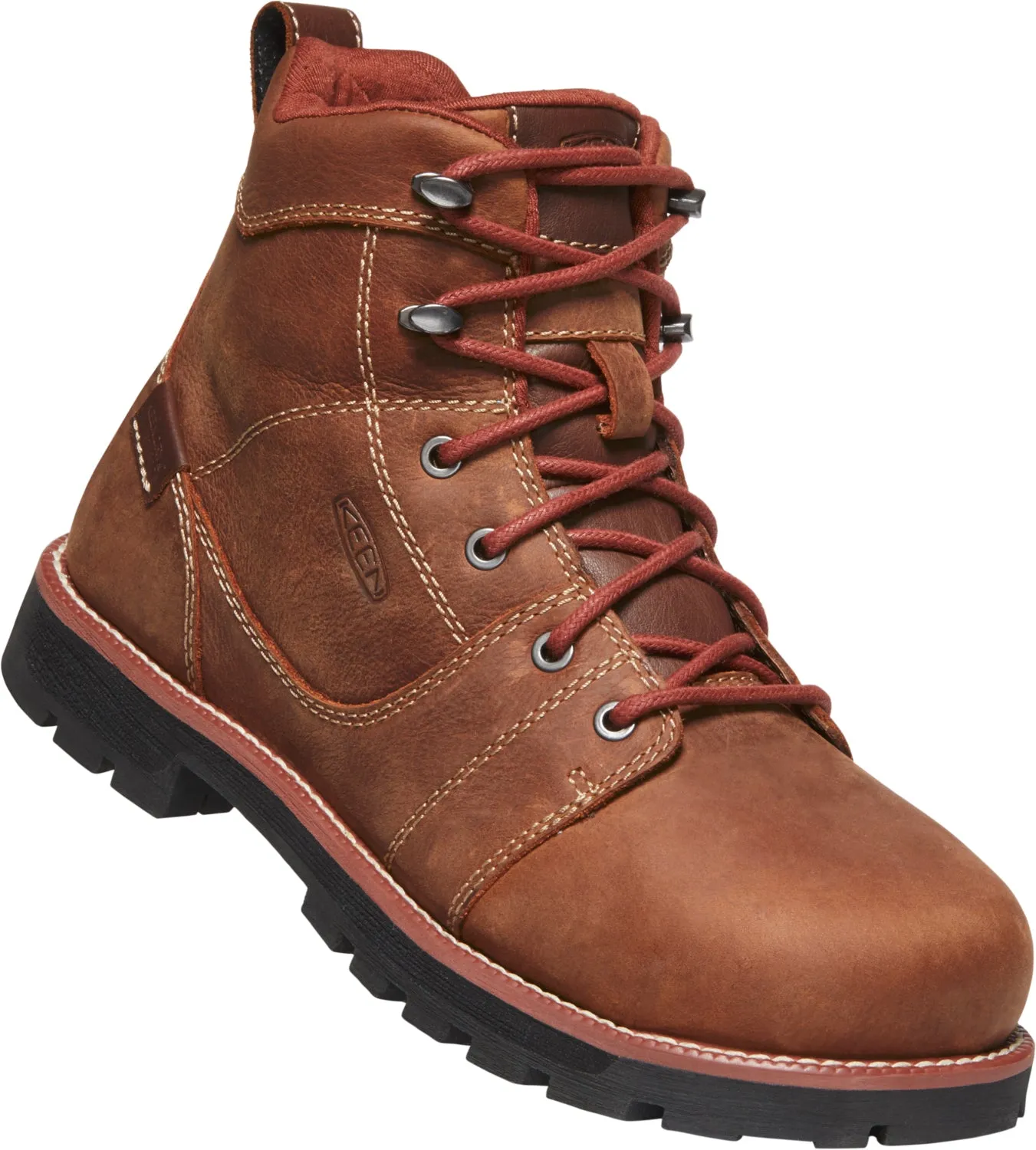 Keen Utility Womens Seattle 6in WP Gingerbread/Black Leather Work Boots