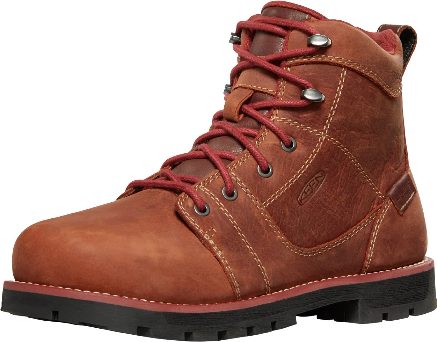 Keen Utility Womens Seattle 6in WP Gingerbread/Black Leather Work Boots