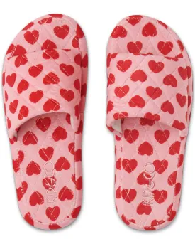 Kip & Co  i Heart You Quilted Velvet Adult Slippers