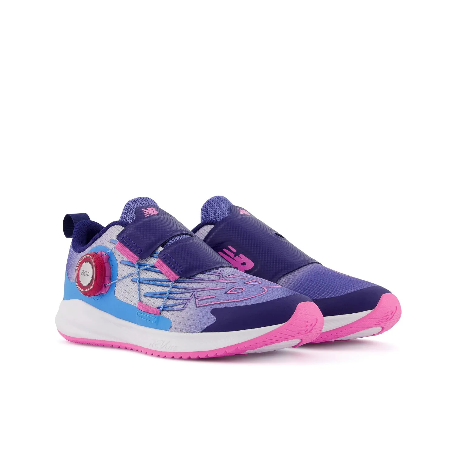 Little Kid's New Balance FuelCore Reveal v3 BOA Color: Vibrant Violet with Aura & Bubblegum