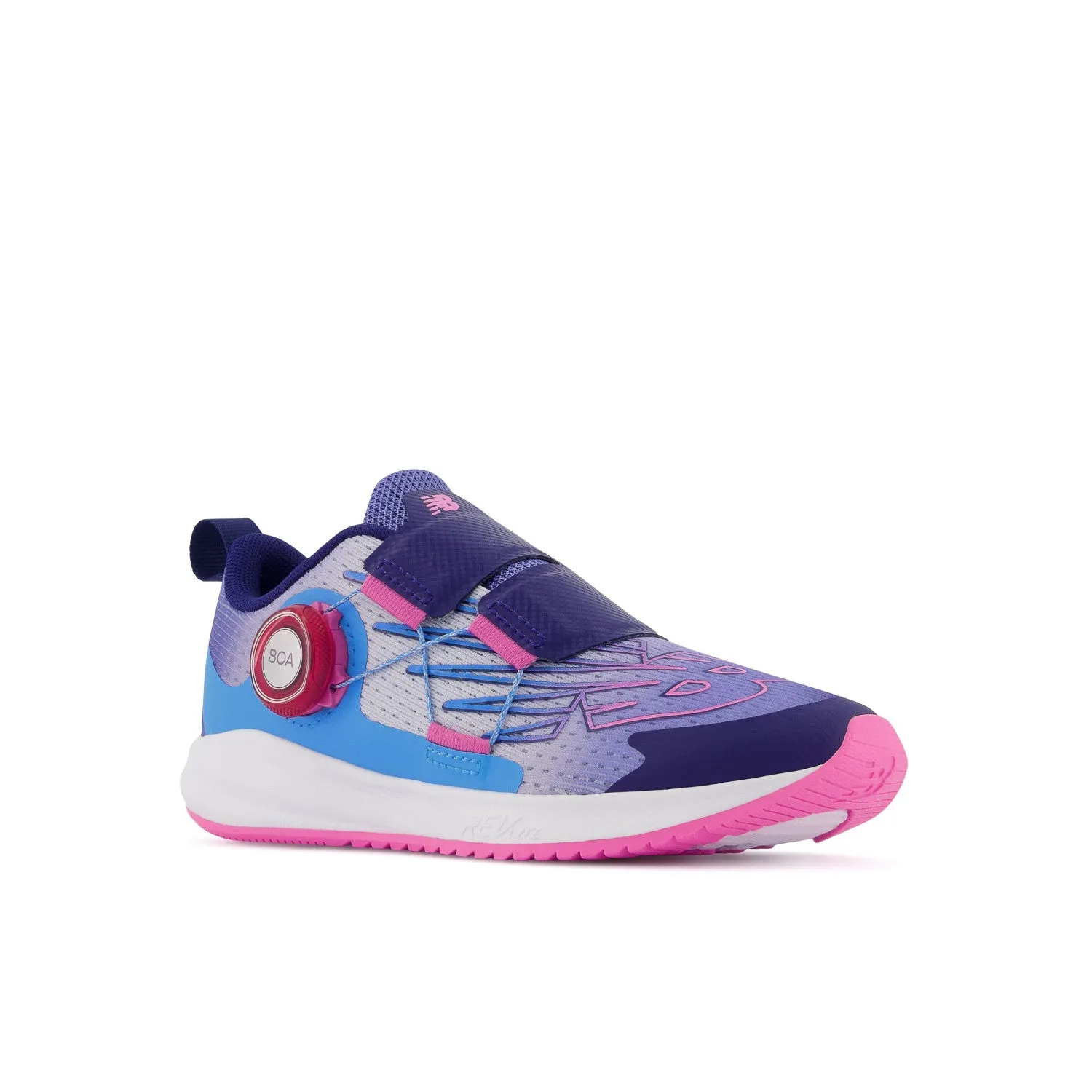 Little Kid's New Balance FuelCore Reveal v3 BOA Color: Vibrant Violet with Aura & Bubblegum