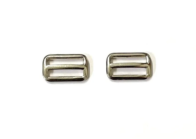 Metal 3 Bar Slides Nickel Plated 13mm 20mm 25mm 32mm 40mm 50mm x 10 x 50 For Bags Straps Webbing