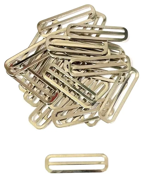 Metal 3 Bar Slides Nickel Plated 13mm 20mm 25mm 32mm 40mm 50mm x 10 x 50 For Bags Straps Webbing