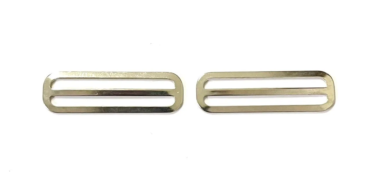 Metal 3 Bar Slides Nickel Plated 13mm 20mm 25mm 32mm 40mm 50mm x 10 x 50 For Bags Straps Webbing