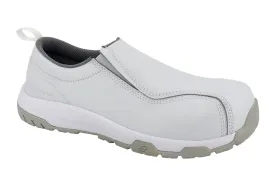 Nautilus Womens White Leather Composite Toe Specialty SD SlipOn Work Shoes