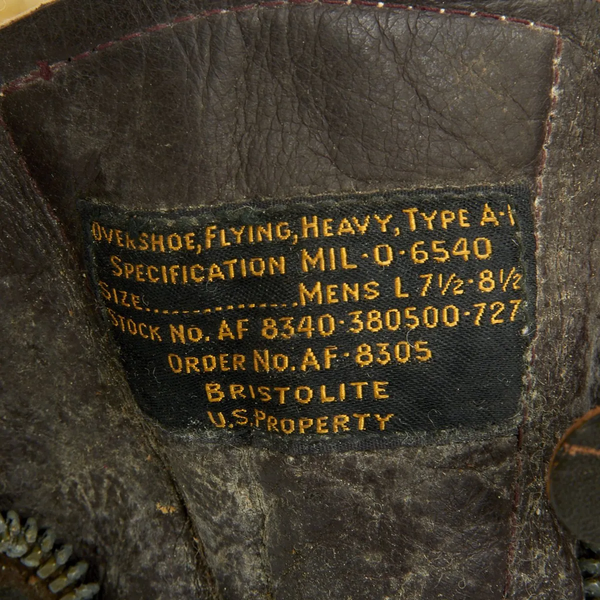 Original U.S. WWII Army Air Force Type A-6A Pilot Winter Flying Boots