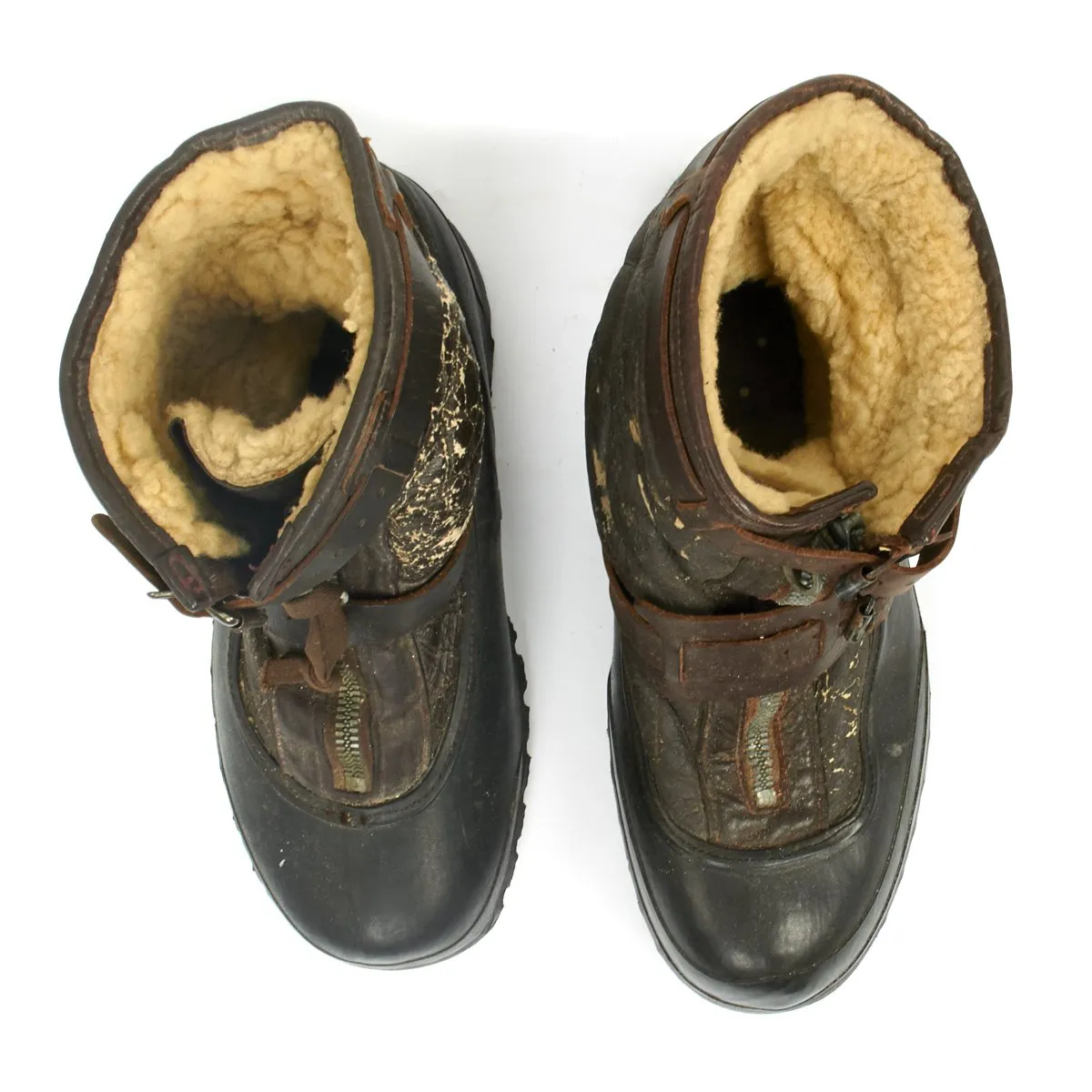 Original U.S. WWII Army Air Force Type A-6A Pilot Winter Flying Boots