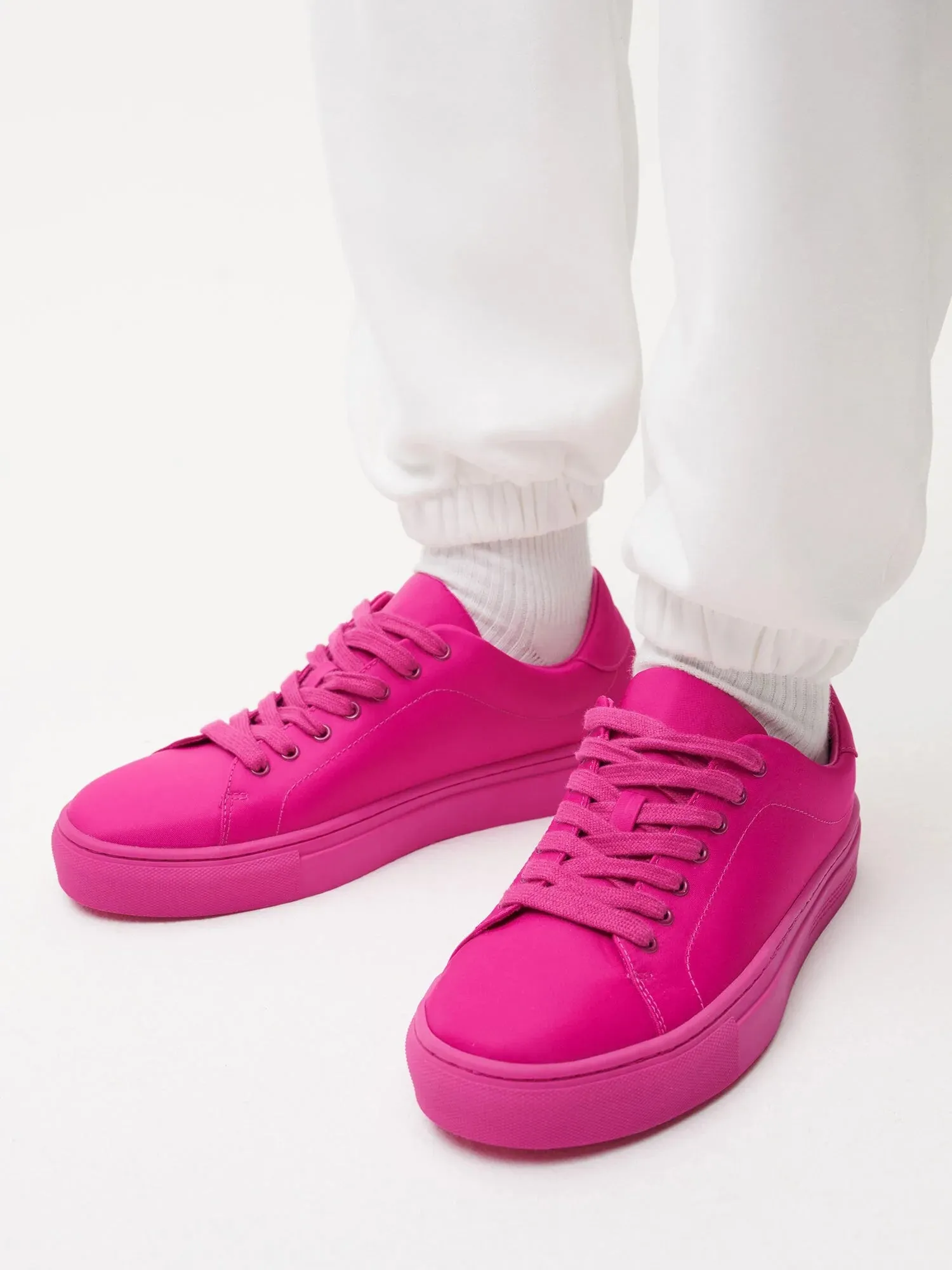 Recycled Nylon Sneakers—foxglove pink