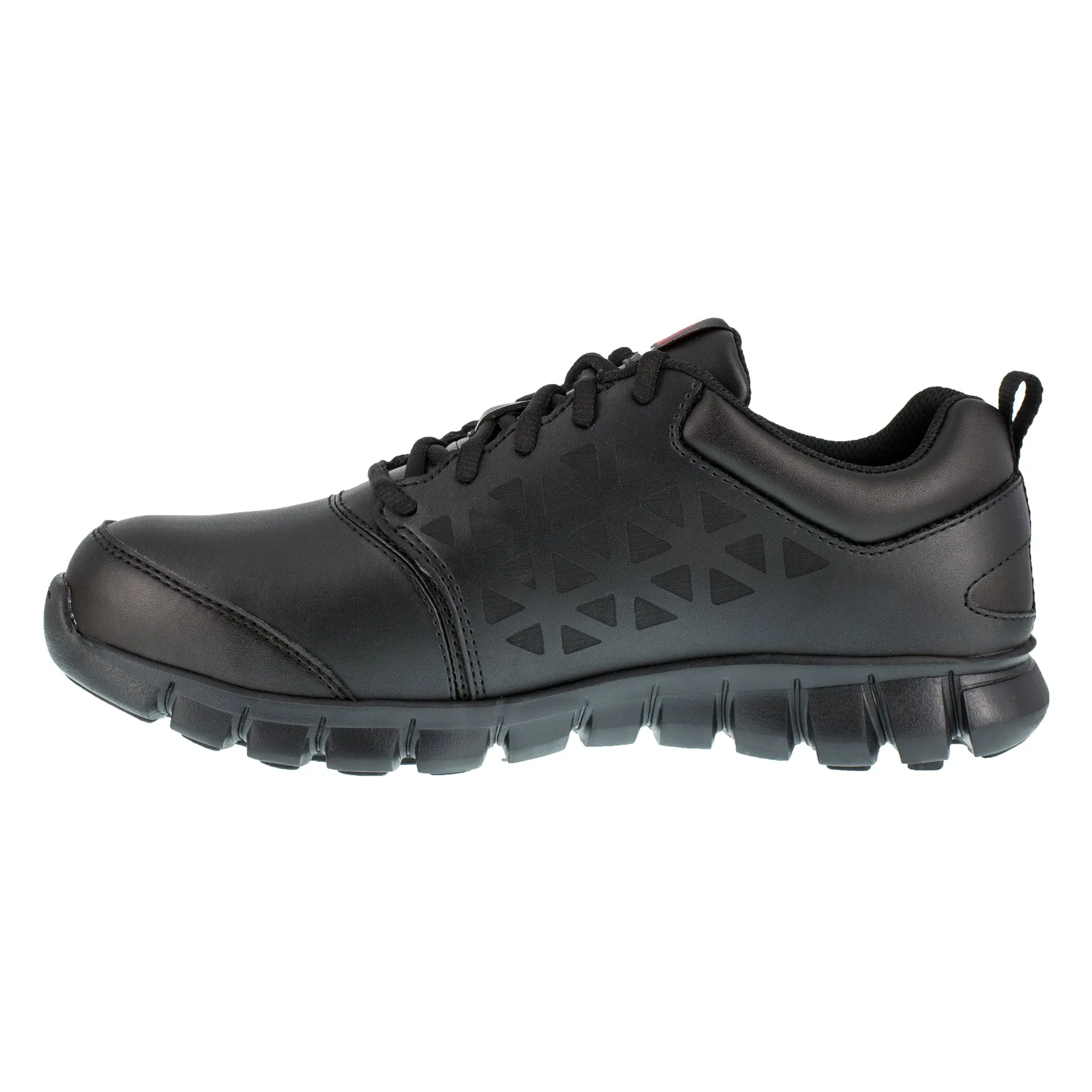 Reebok Mens Black Leather Oxfords Sublite Cushion Work AT