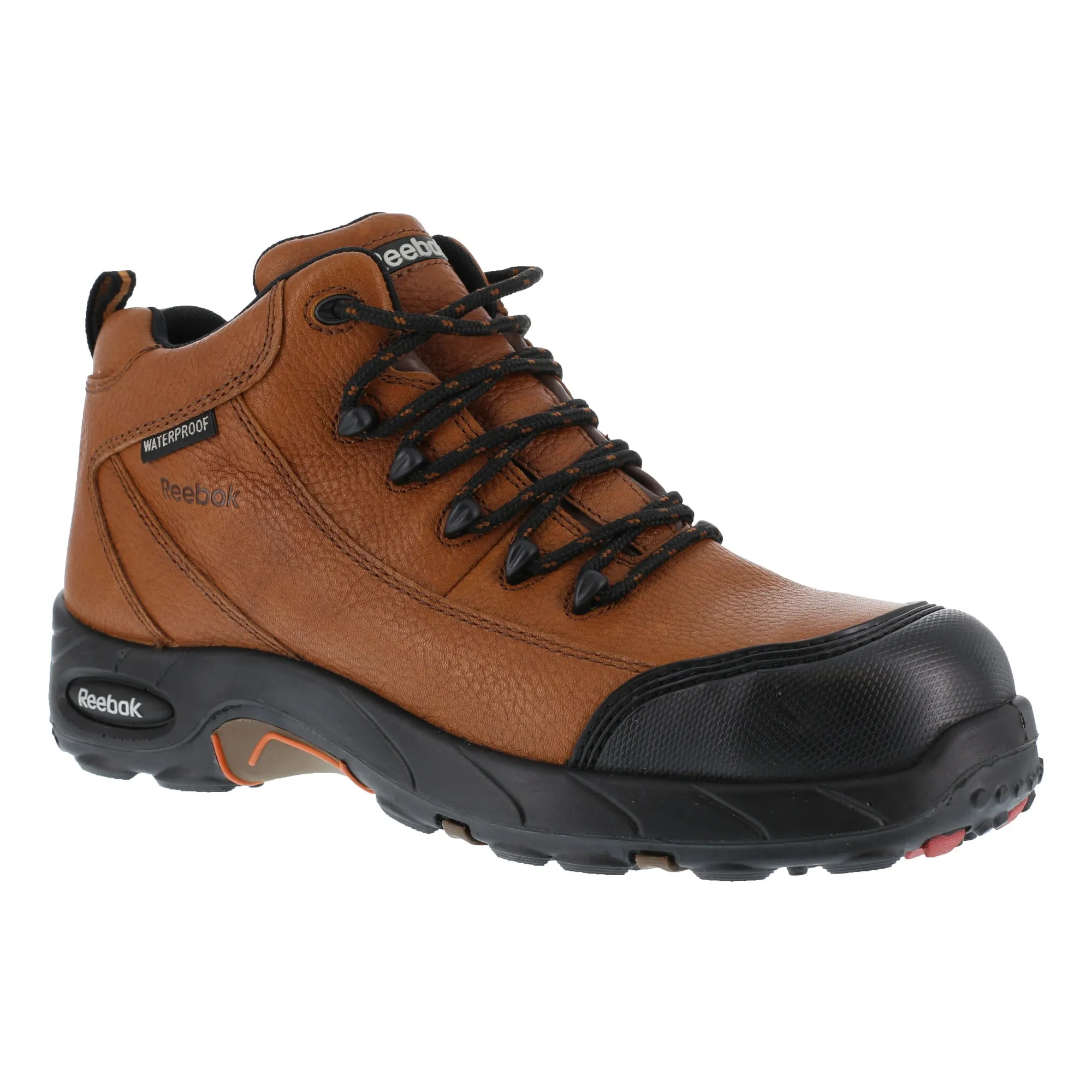 Reebok Mens Brown Leather Waterproof Sport Hiker Tiahawk Composite Toe