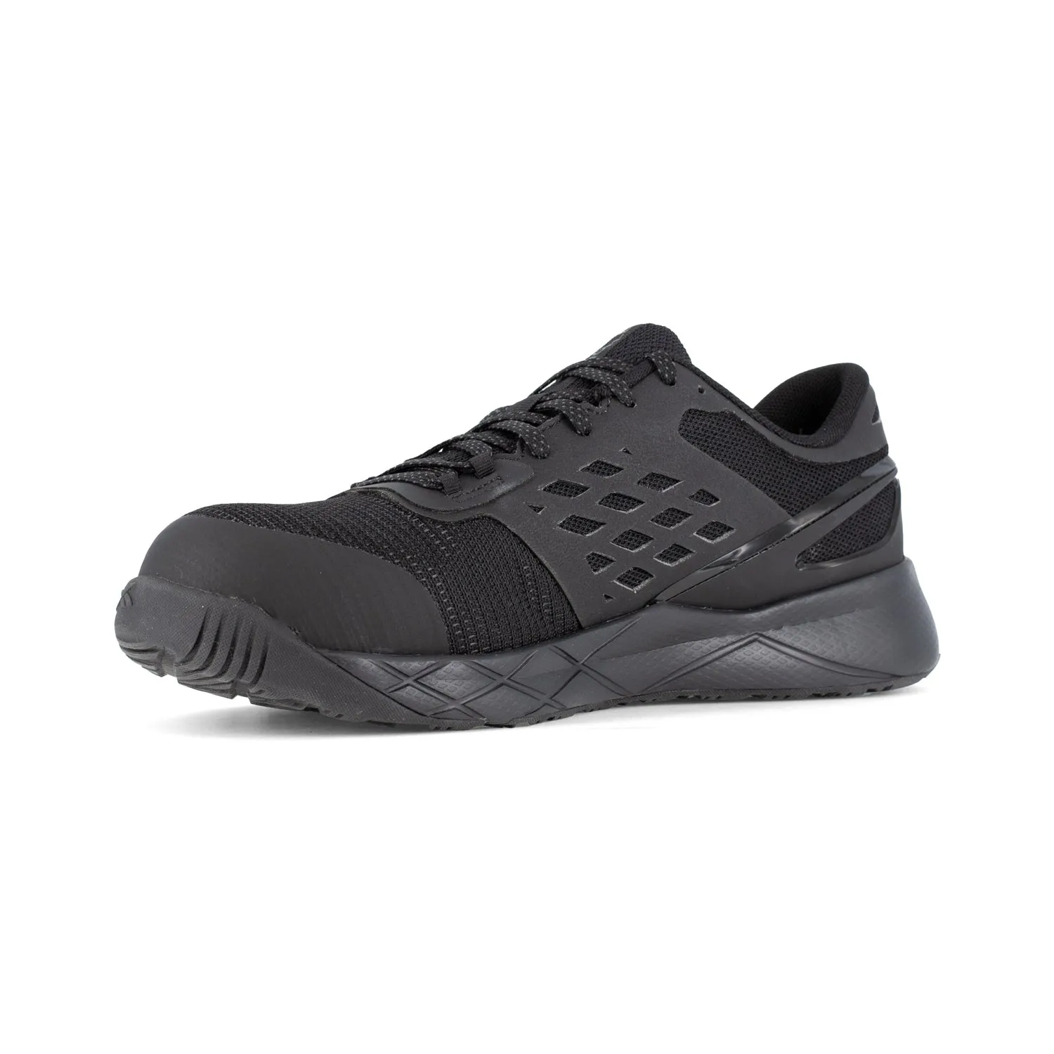 Reebok Womens Nanoflex TR Black Mesh CT EH Athletic Work Shoes