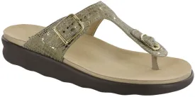 SAS Women's Sanibel T-Strap Slide Sandal OLIVE GOLD