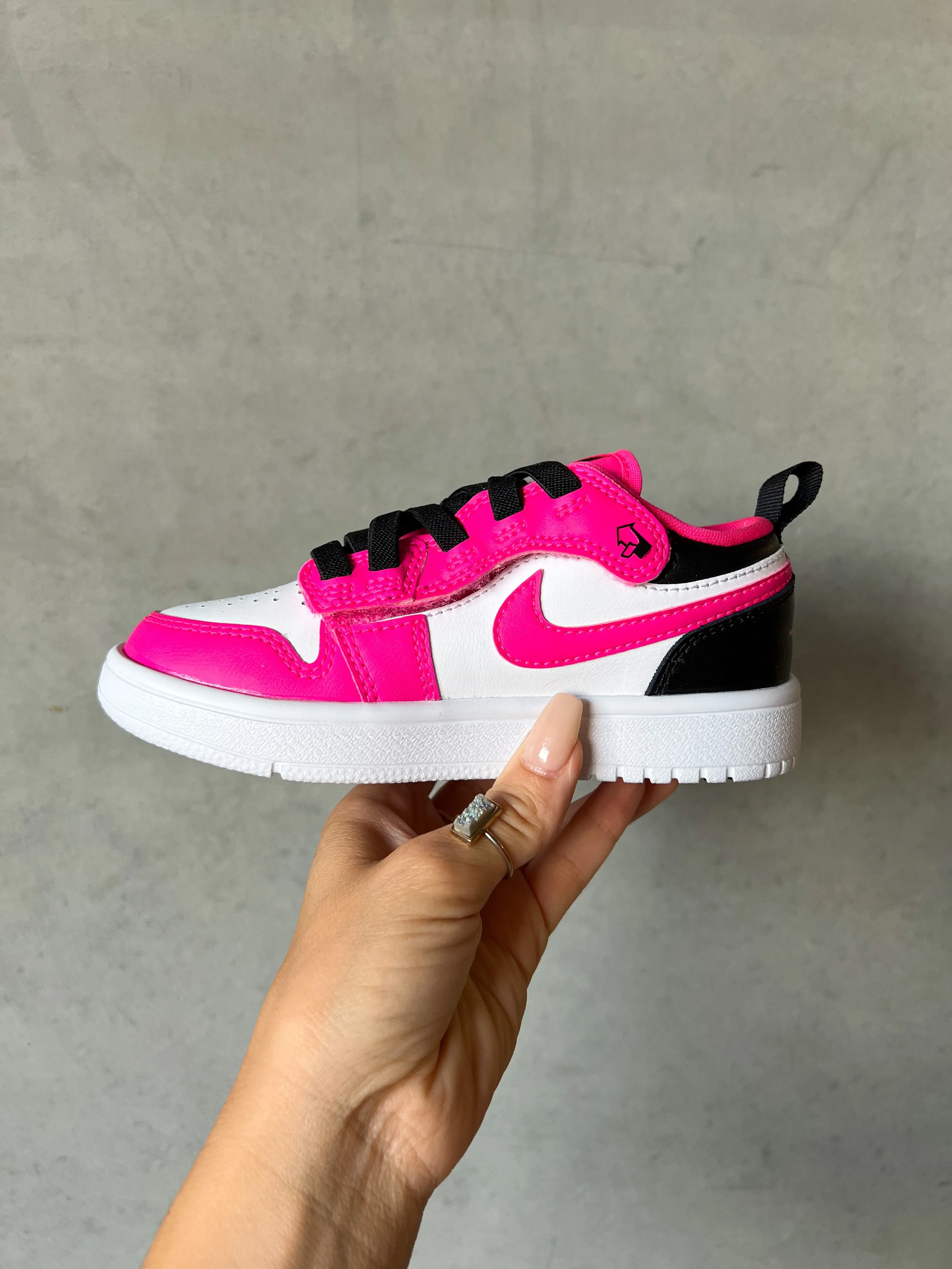 Size 8c Pink Baby Toddler Swarovski Jordan 1 Low