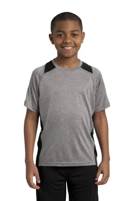 Sport-Tek® Youth Heather Colorblock Contender™ Tee. YST361