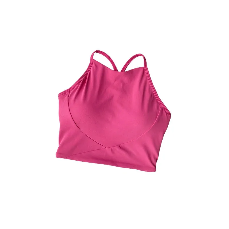 Summer Sports Underwear Women's Fitness Running Camisole Shockproof and Sagging Sexy Beauty Back Yoga Bra Quick Drying