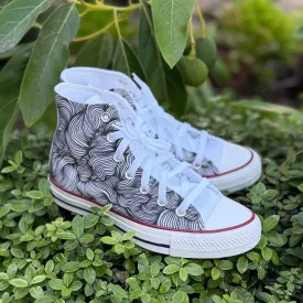 Swirl White High Tops