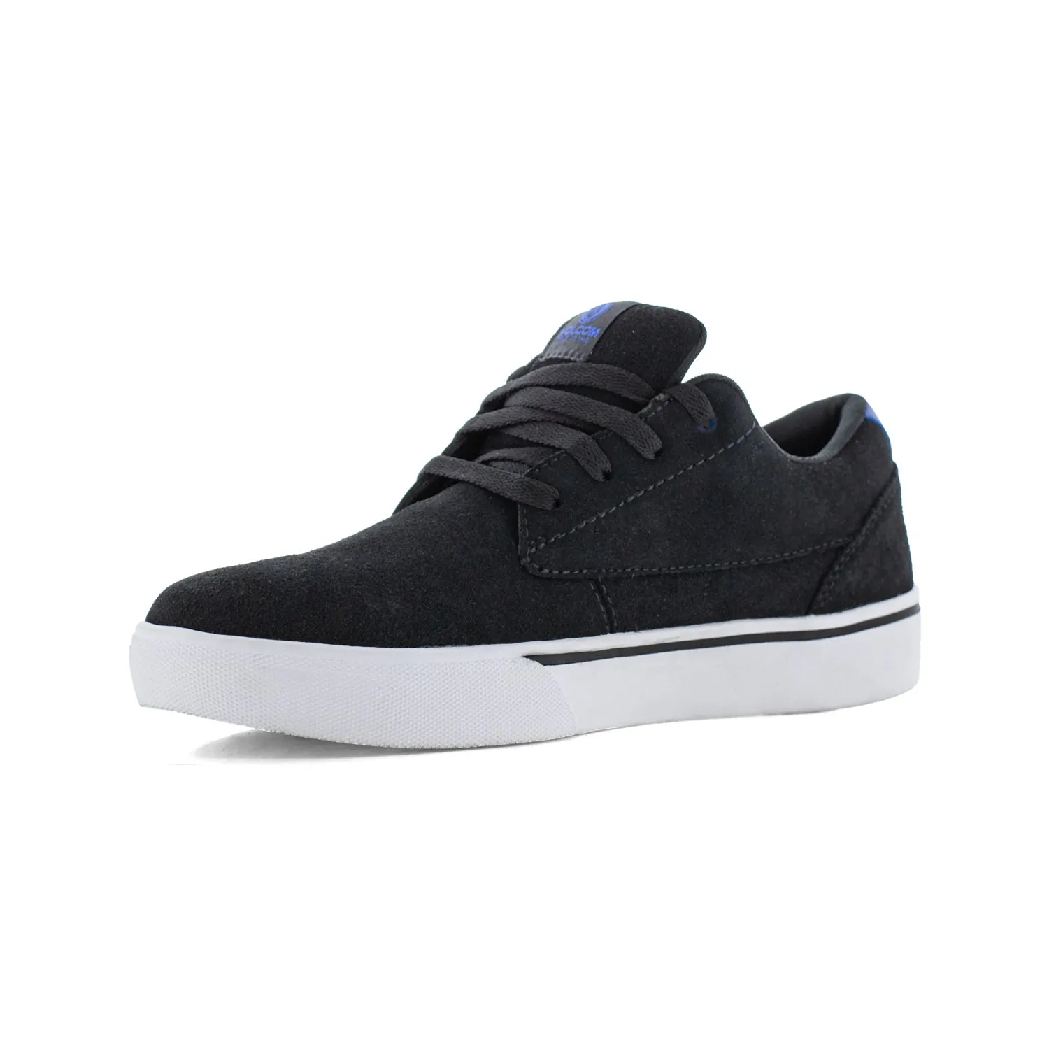 Volcom Mens True Black Leather CT Skate-Inspired Work Shoes