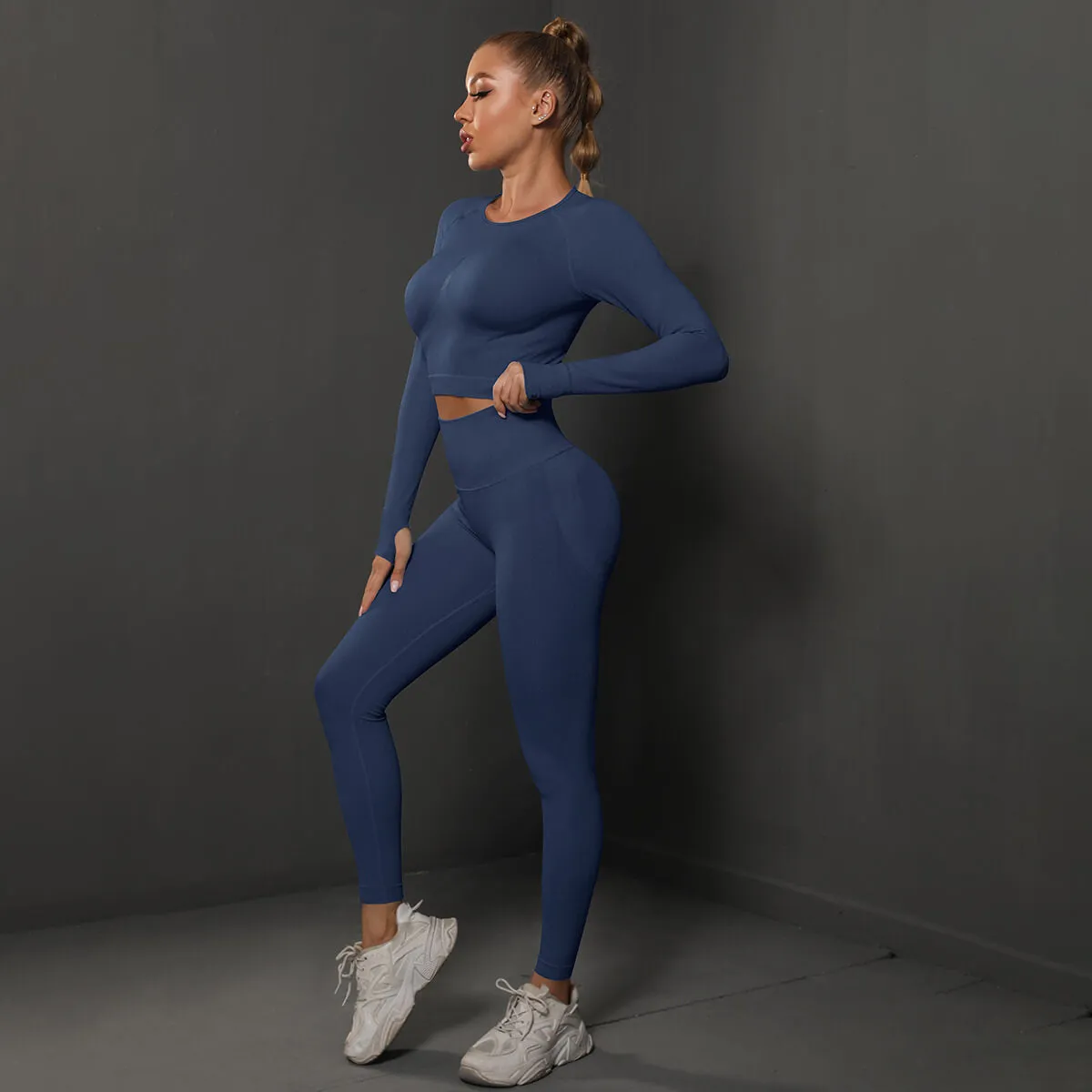 Wholesale seamless tight hip activewear sets