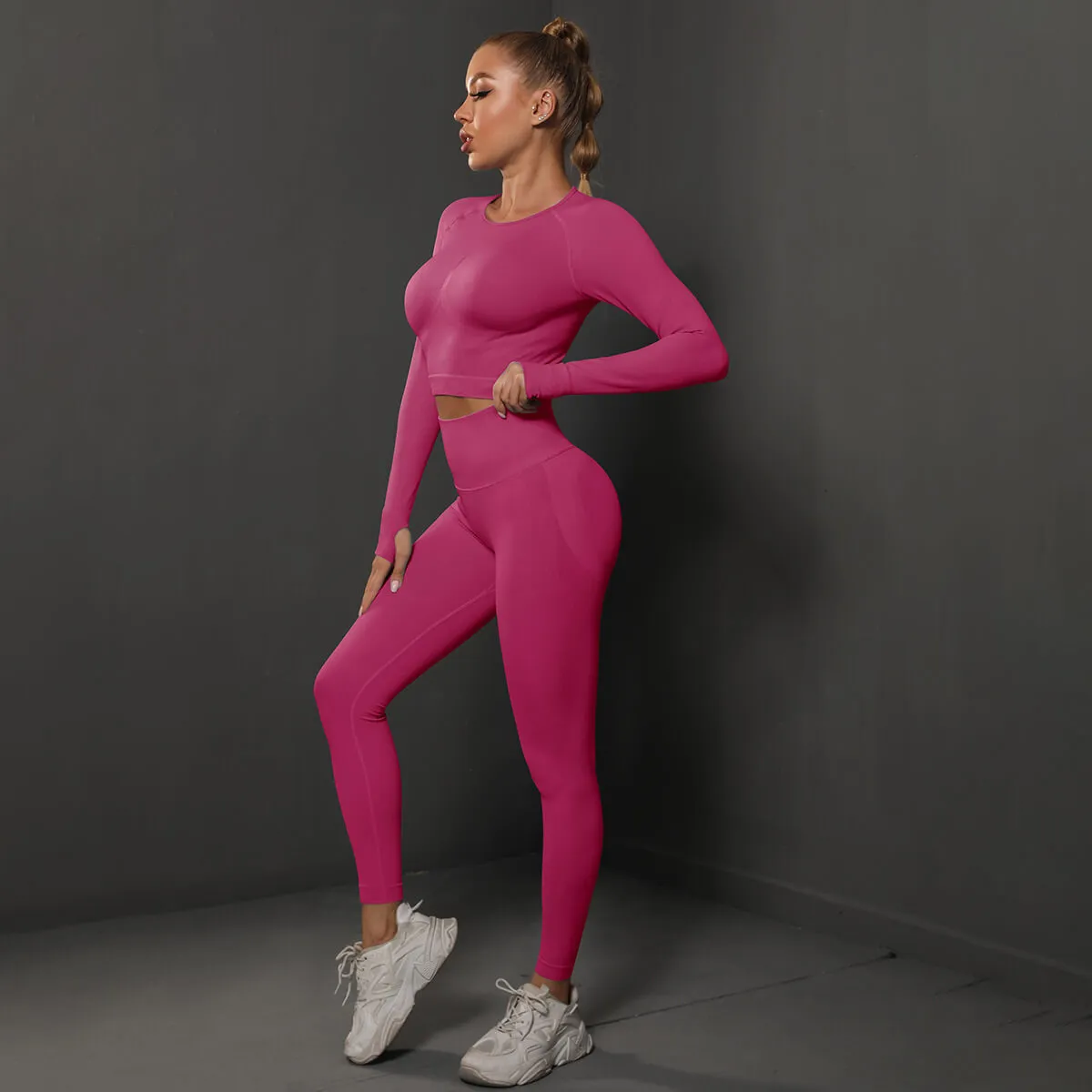 Wholesale seamless tight hip activewear sets