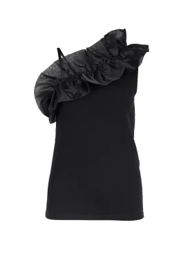 Xyrienne Ruffle Top - Black